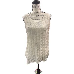 The Territory Ahead EUC Eyelet tank vintage y2k Cotton/Spandex blend Med